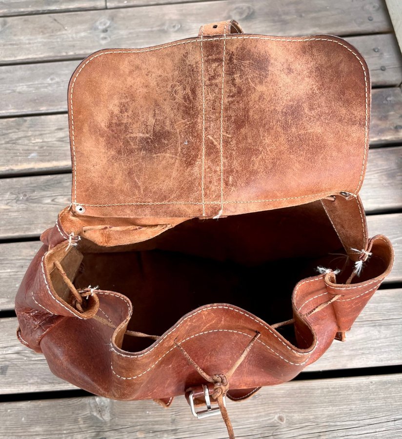 Vintage/Retro ryggsäck i läder