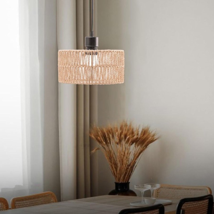 Pappersrep lampskärm handvävd lampskärm bohemisk glödlampa skyddsfodral liten