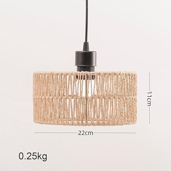 Pappersrep lampskärm handvävd lampskärm bohemisk glödlampa skyddsfodral liten