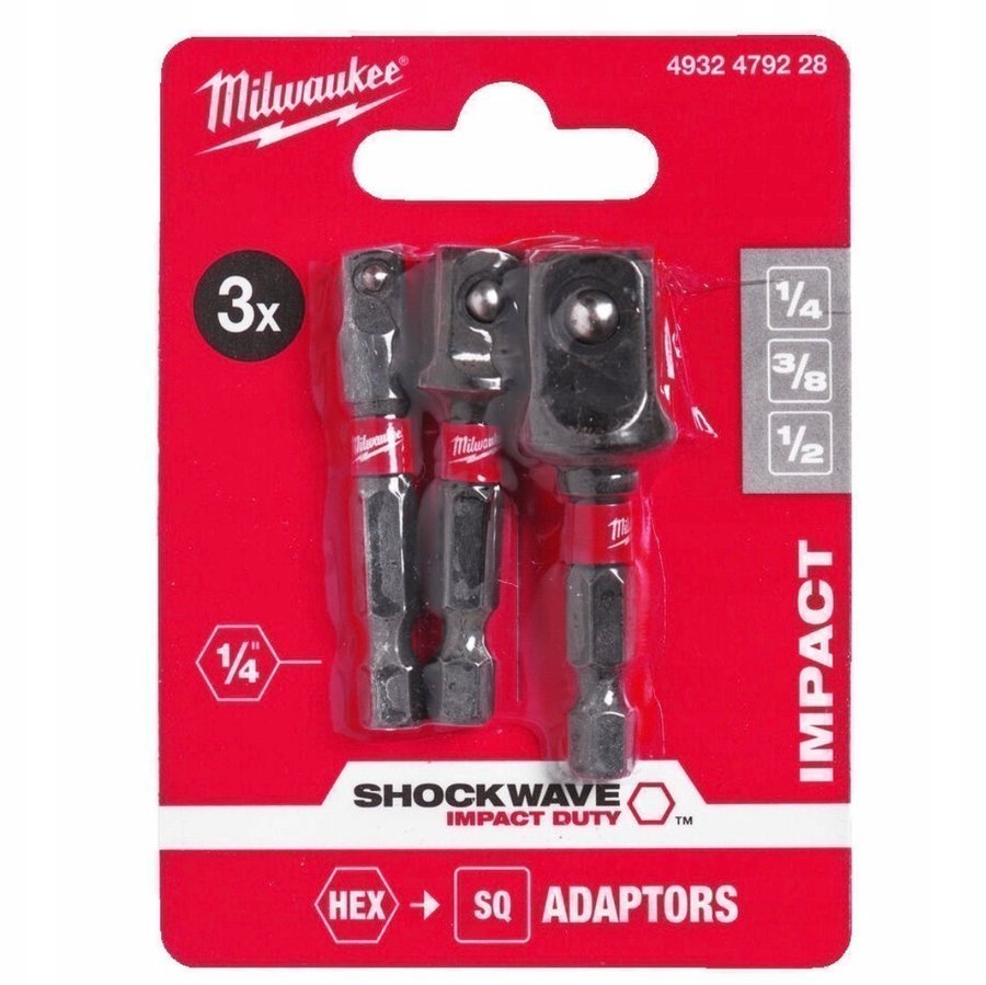 Milwaukee 4932479228 Adapterset 3-pack