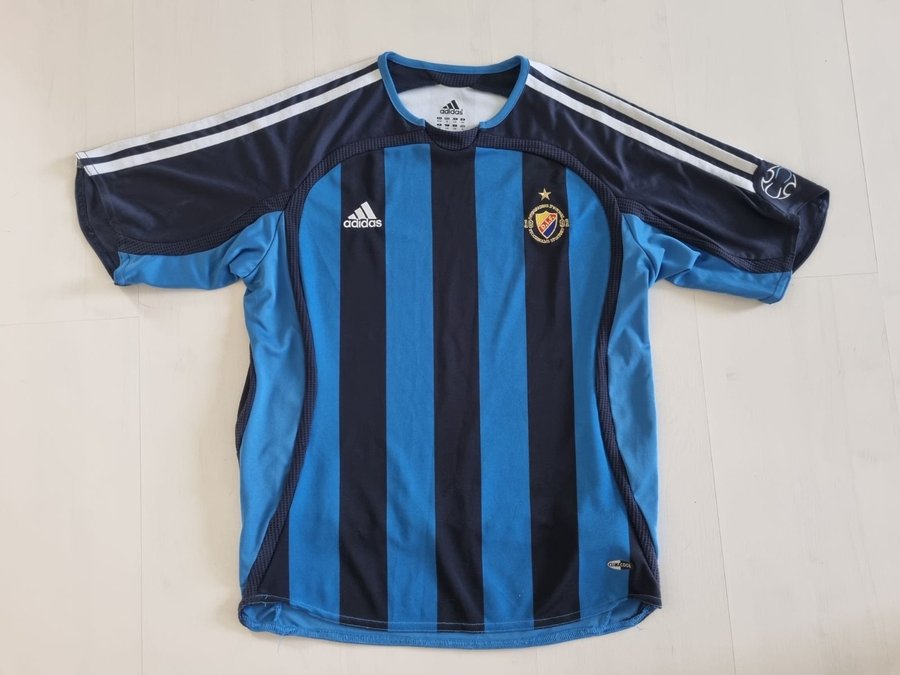 DIF Djurgården fotbollströja Adidas blå matchtröja Storlek 150