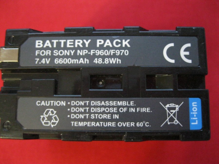 Sony NP-F960/NP-F970 Li-ion batteri