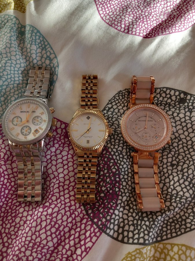 2 Michael kors klockor + 1 Gant klocka