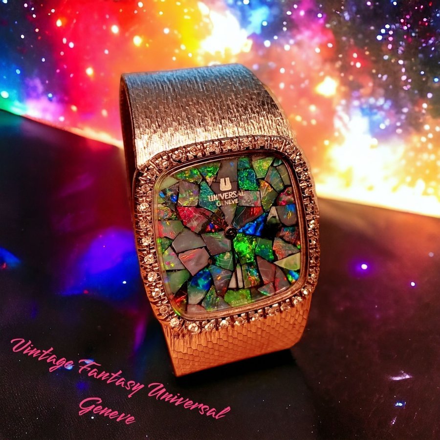 Vintage Fantasy Dream Colours by Universal Geneve Herrklocka 1975