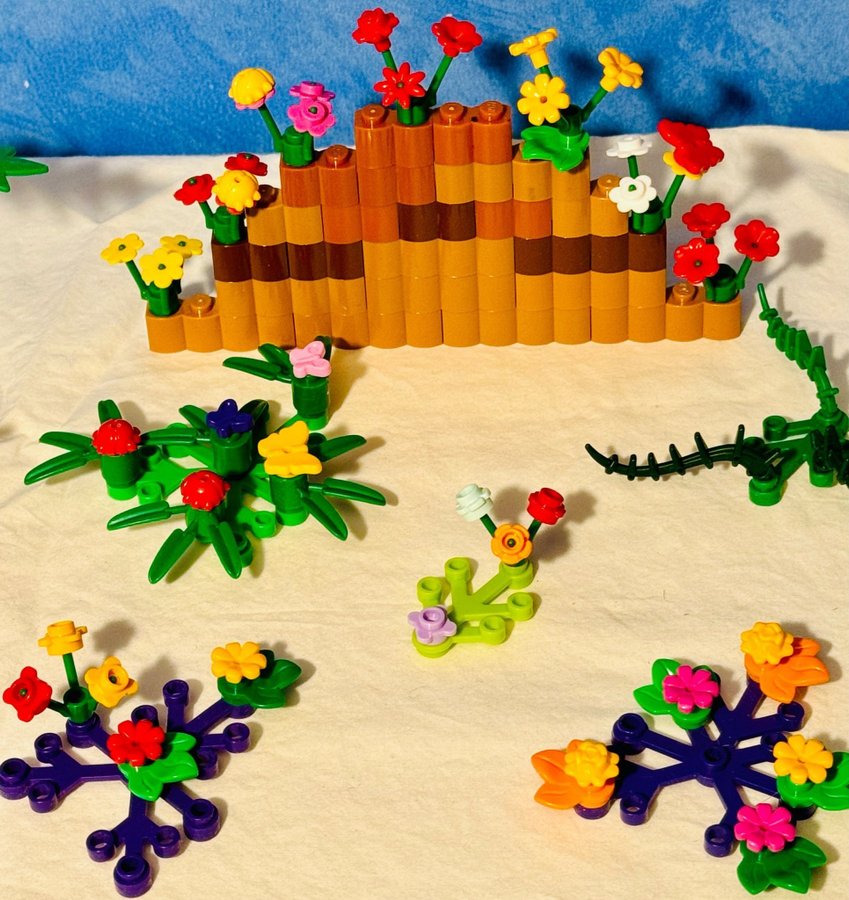 Lego Friends City Trädgård palmer mur blommor mm I mkt fint skick