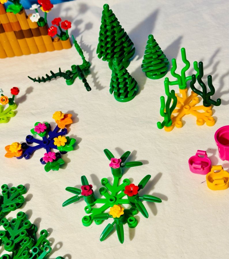 Lego Friends City Trädgård palmer mur blommor mm I mkt fint skick