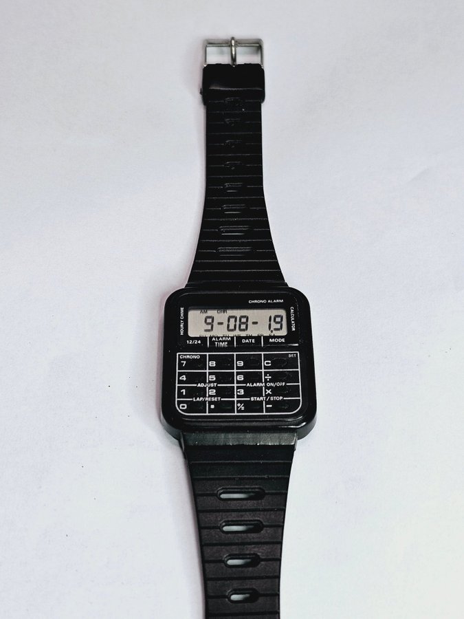 Digital klocka med kalkylator Vintage