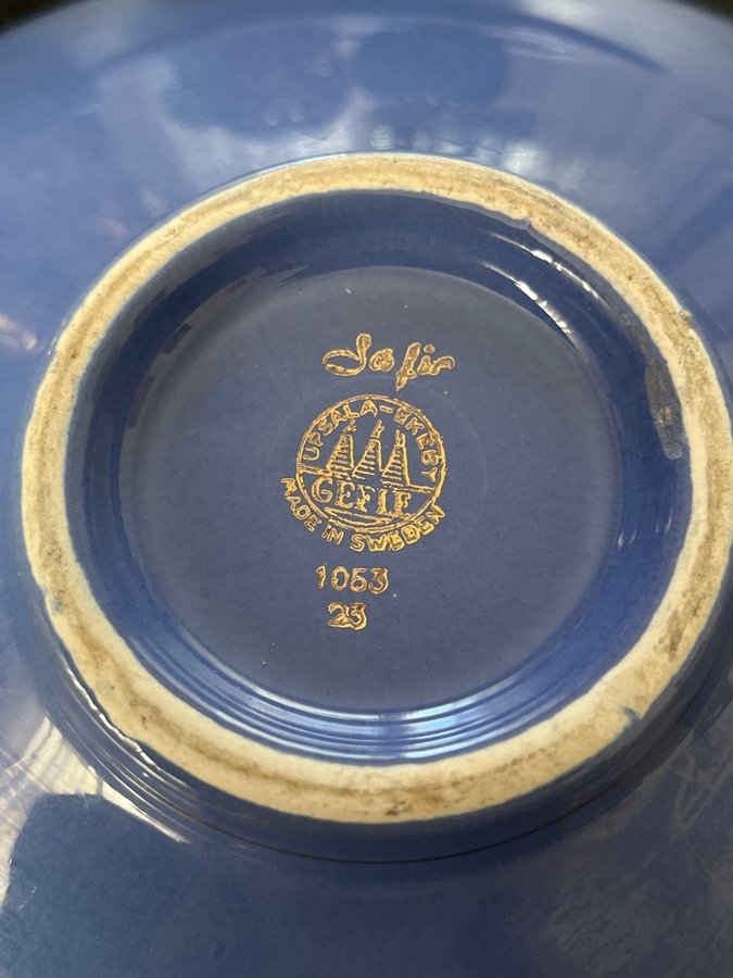 Vintage skål ”Safir” från Gefle Upsala-Ekeby