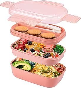 Lunchlåda med 3 lager 1 900 ml Bento Box lunchlåda för vuxna