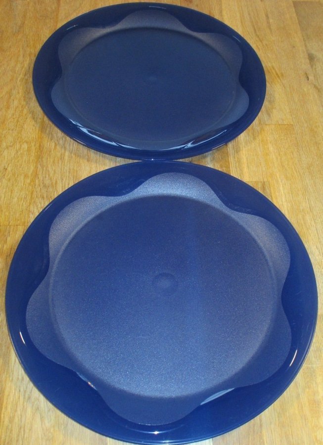 2st MAT-Tallrikar blå 28cm/diam lätta-ryms mycketsnygg design Tupperware NYTT