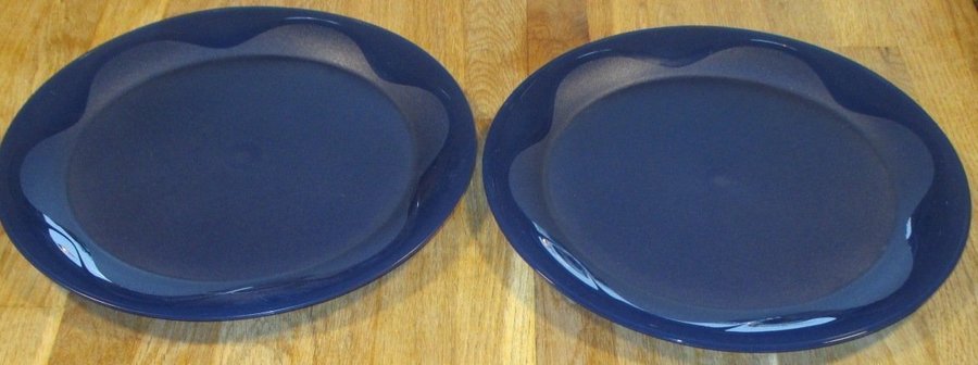 2st MAT-Tallrikar blå 28cm/diam lätta-ryms mycketsnygg design Tupperware NYTT