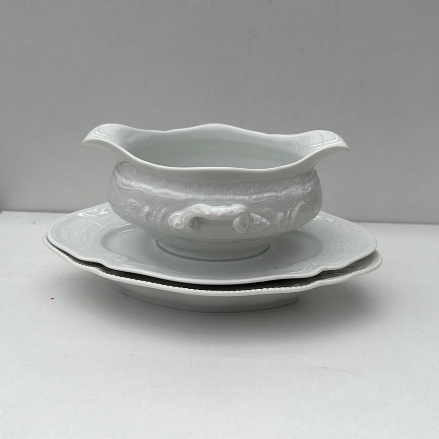 Rosenthal "Sanssouci White" Vintage bayersk helvit Kina Såsskål