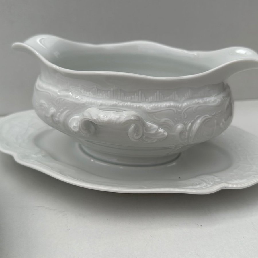 Rosenthal "Sanssouci White" Vintage bayersk helvit Kina Såsskål