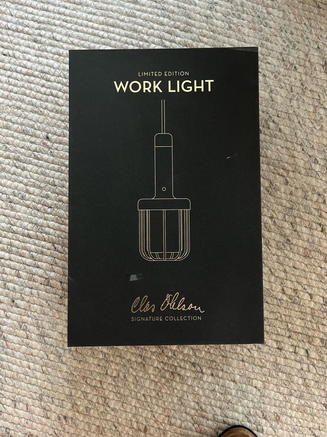 REA! Clas Ohlson Limited Edition Work Light design lampa 5m tygsladd Dimbar