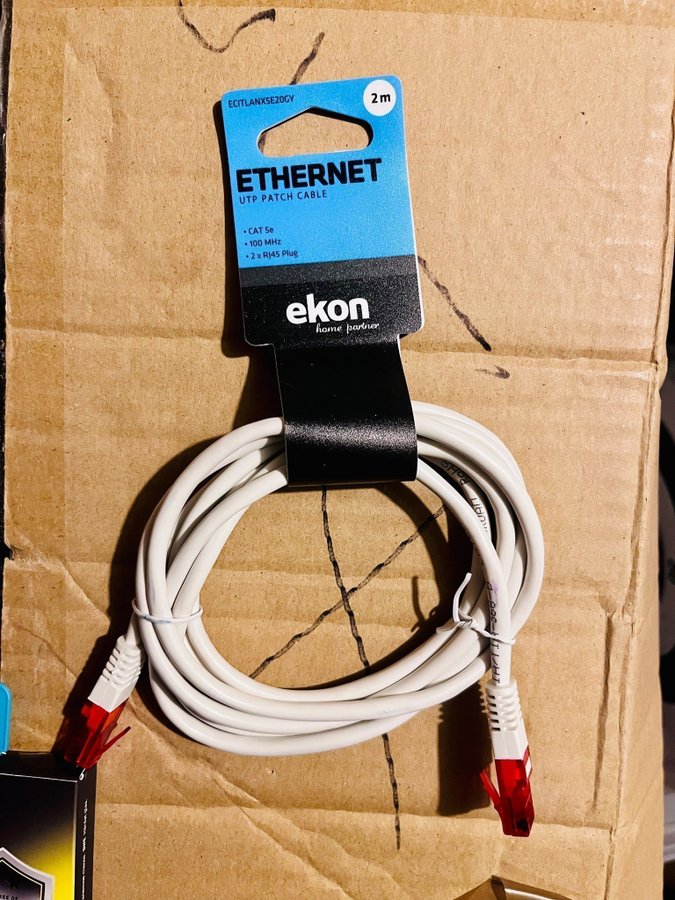 Ekon Cat 5E nätverkskabel 2m