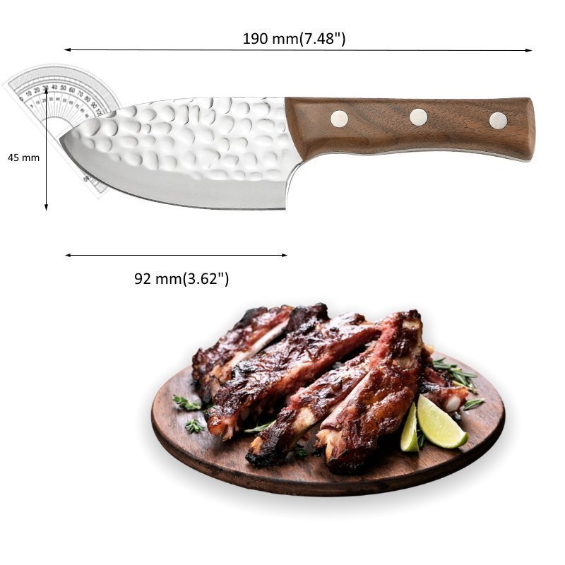 Chef Knife Mini Cleaver Utility Outdoor Cooking BBQ Kitchen Home Tool Scabbard