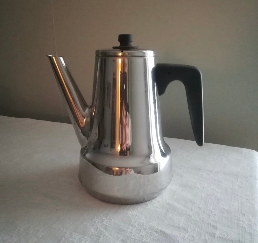 Kaffekanna Metall Svensk 1950 1960 Retro Rostfritt stål Olofström