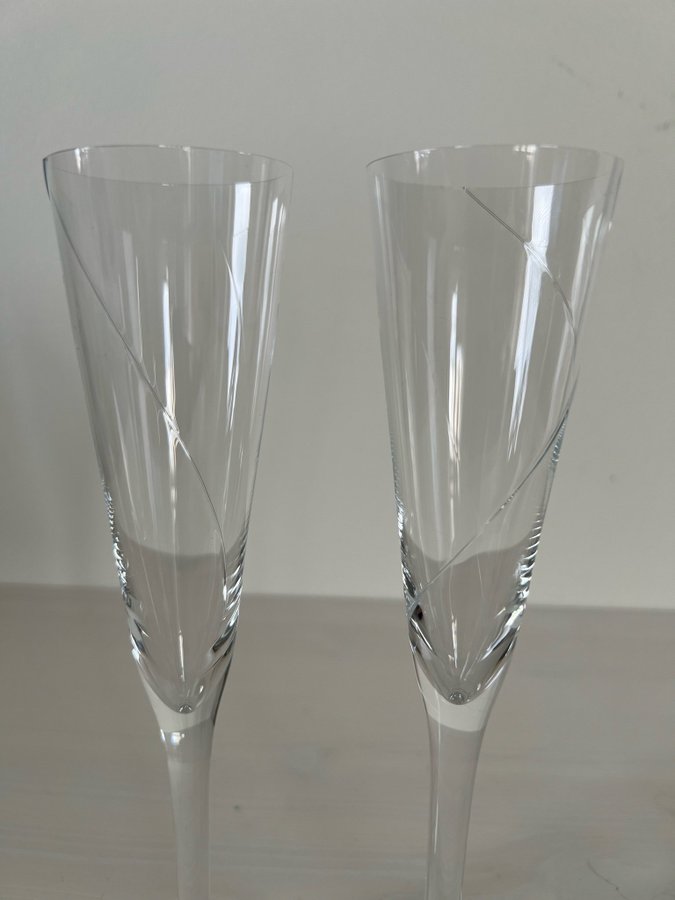 2 st Kosta Boda Line Champagne glas Anna Ehrner