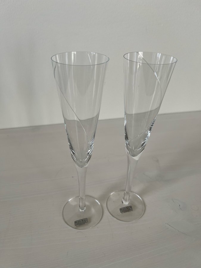 2 st Kosta Boda Line Champagne glas Anna Ehrner