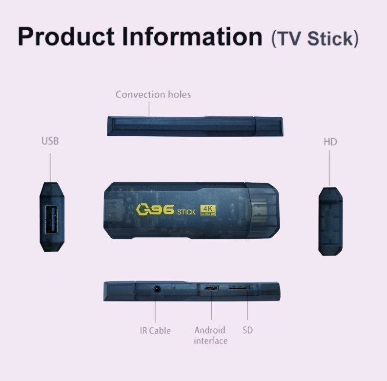 Ny 4k Q96 Internet Tv Stick tv dongle 2GB + 16GB