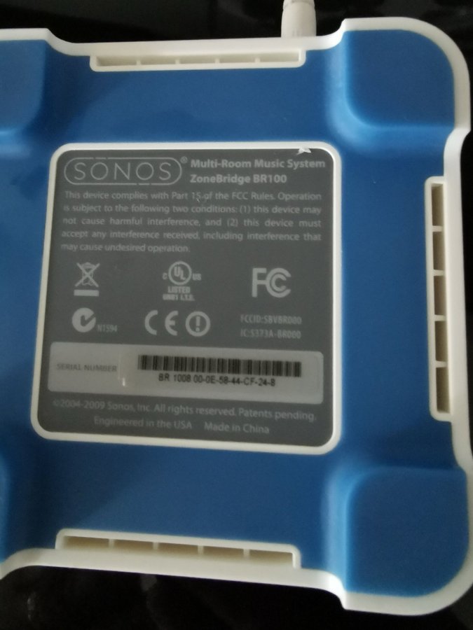 REA! Sonos Multi Room music system zone Bridge BR100