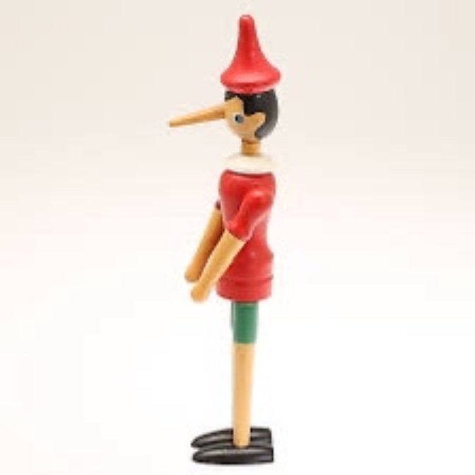 REA! FIGUR GICO Pinocchio trä Italy 1950/60-tal Retro