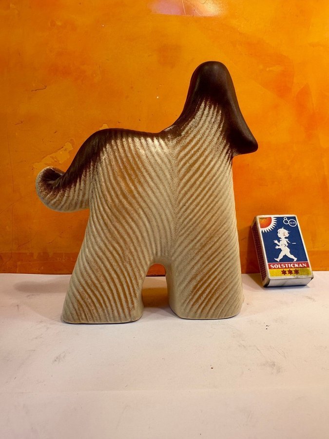 LISA LARSON FIGURIN Hund Afgan ur serien kennel(K-Studio) Gustavsberg1997 tal