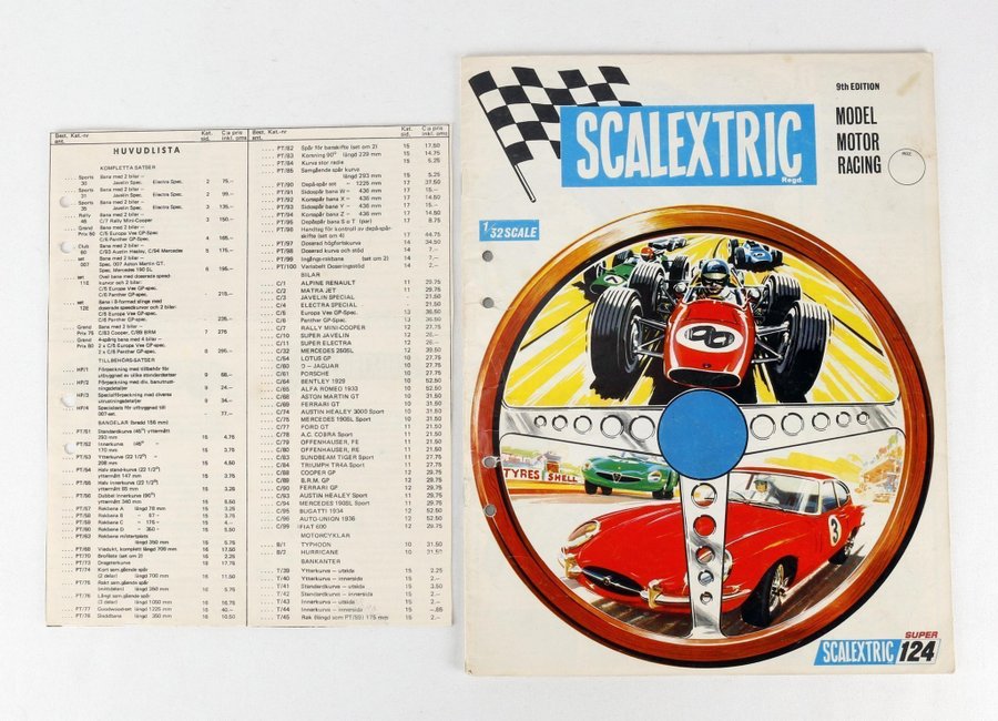 === Scalextric classic - Katalog från 1968 nionde utgåvan - med prislista ===