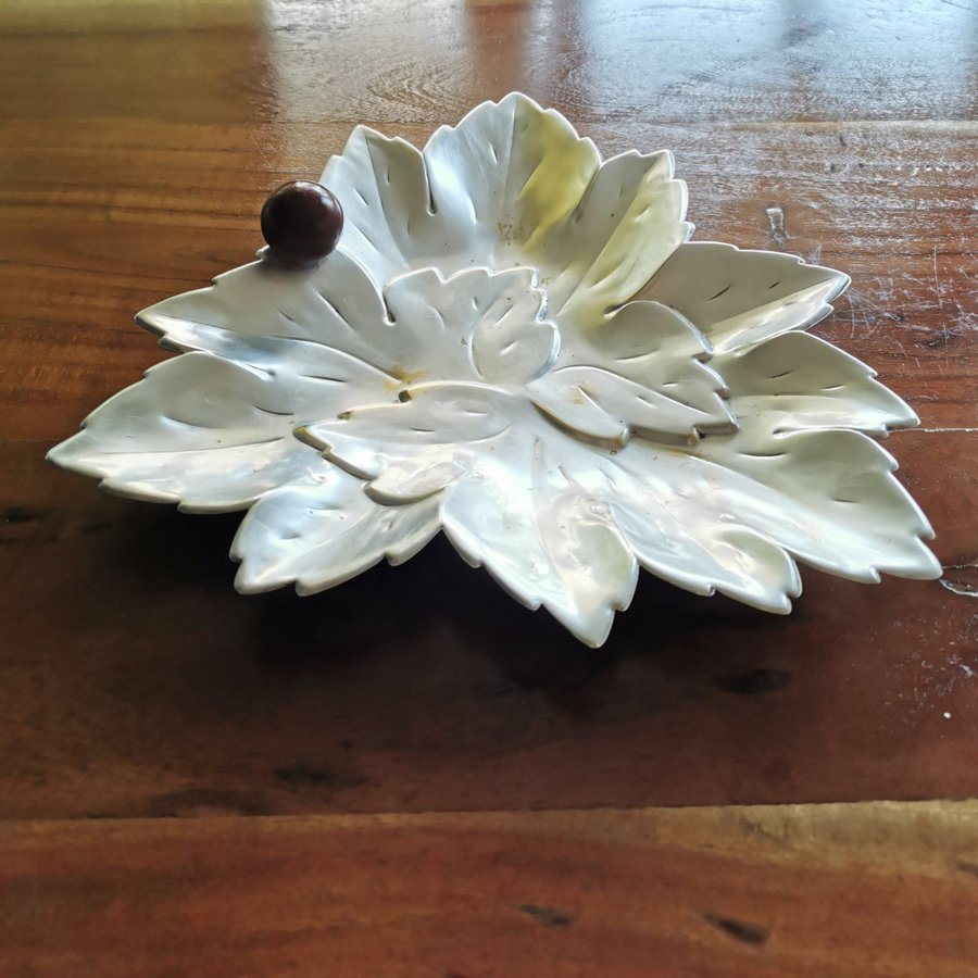 Lövfat~ nysilver~art deco~Antik~Acorn Leaf fruitbowl~jugend~