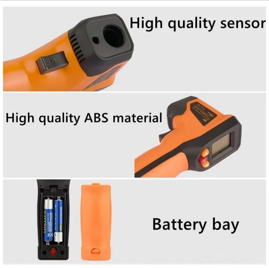 Infraröd Distans Termometer 600° Helt Ny/Oanvänd