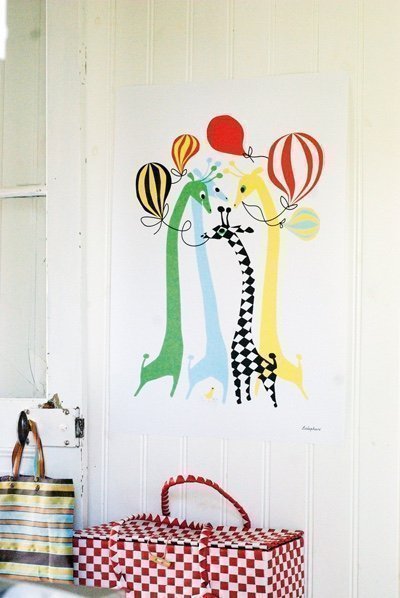 Design affisch Littlephant design Camilla Lundsten Graphic Poster Giraffes 50x70