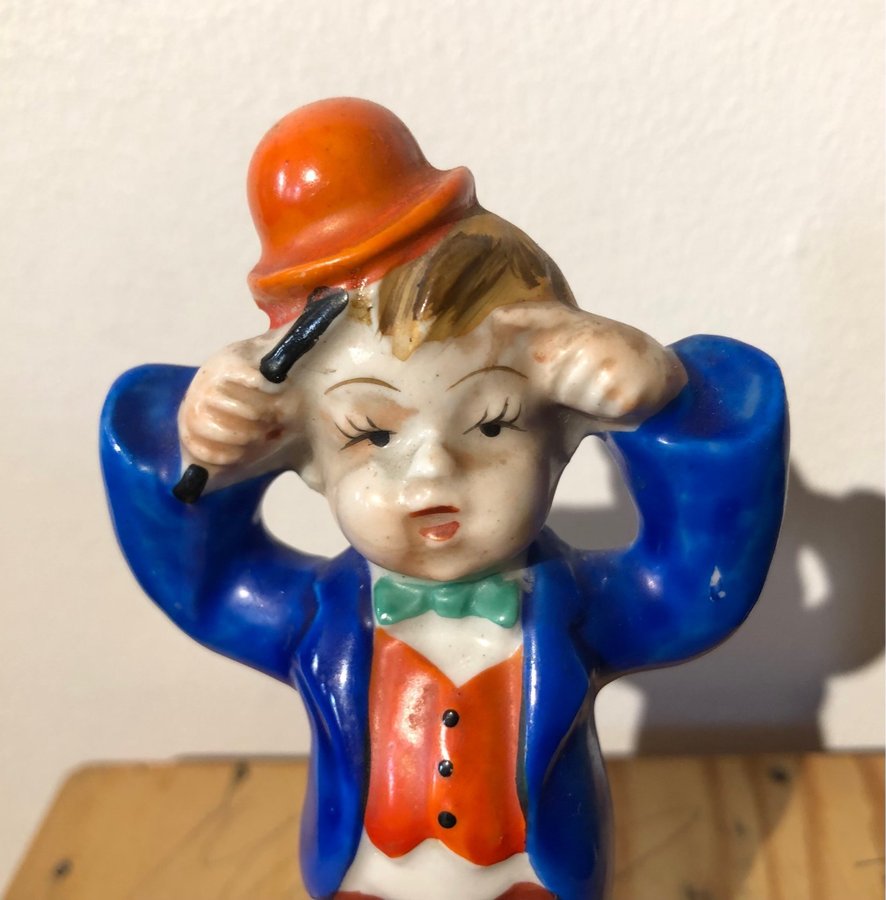 Samlarfigur Vintage Clown Trollkarl Prydnad Porslinsfigur Porslin Prydnad Retro