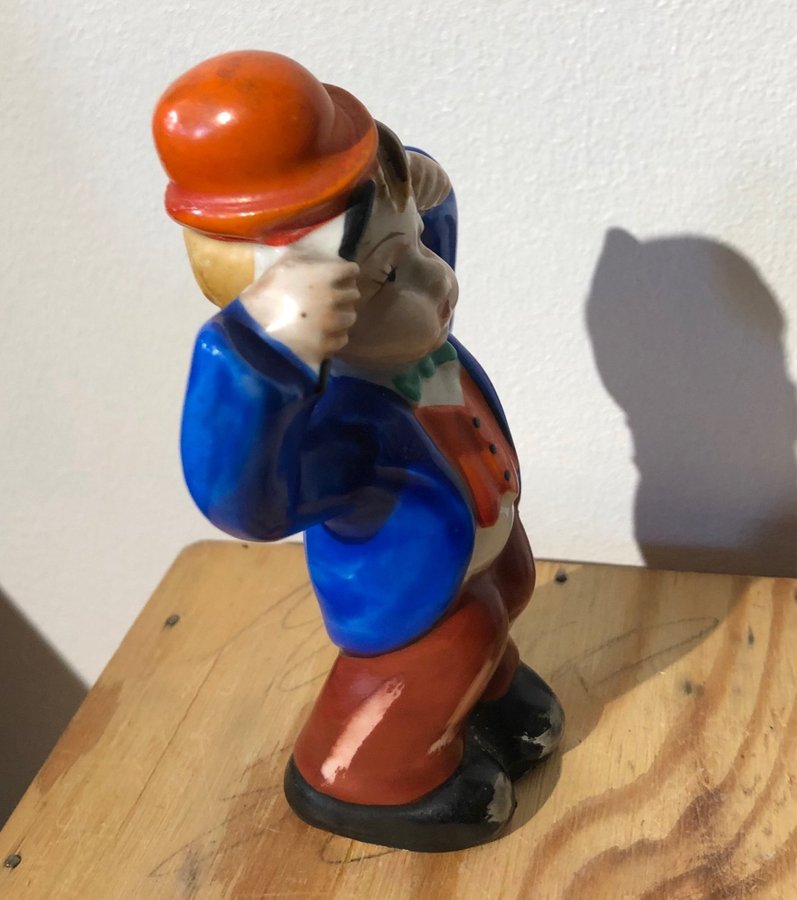 Samlarfigur Vintage Clown Trollkarl Prydnad Porslinsfigur Porslin Prydnad Retro