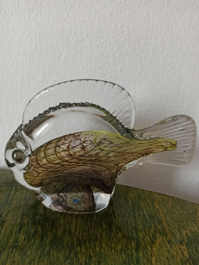 Retro fint fisk glas skulptur Konstglas Reijmyre