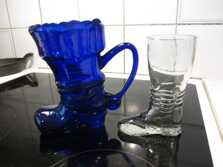 2st Stövlar Stövel Reijmyre glas Grogglas Grogg Öl Ölglas Vintage ölglas