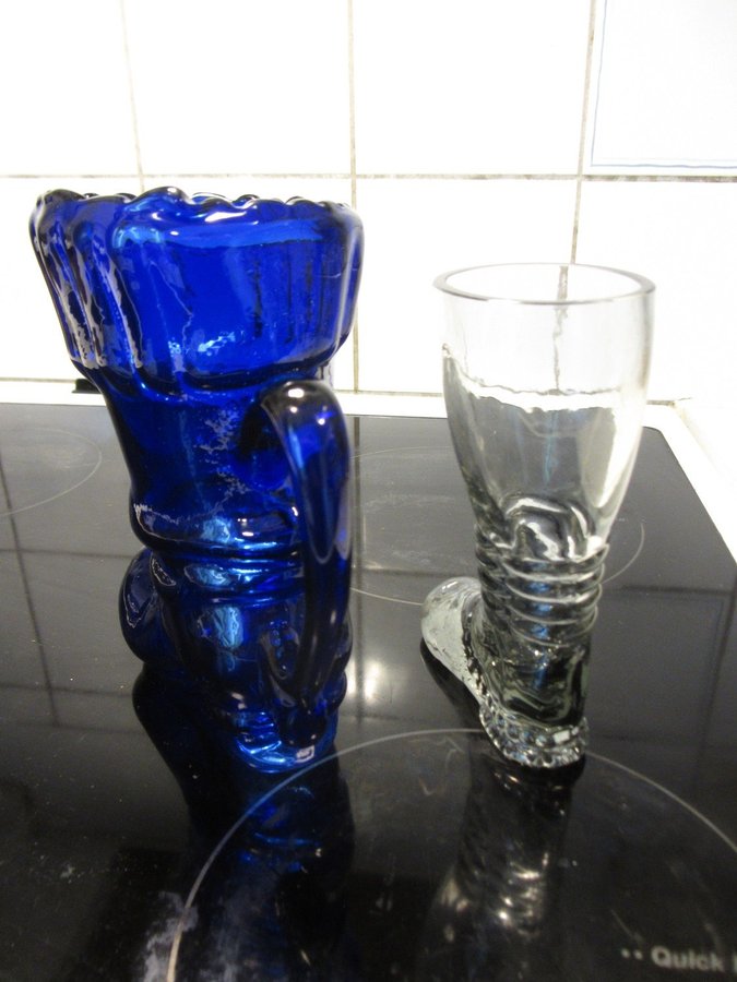 2st Stövlar Stövel Reijmyre glas Grogglas Grogg Öl Ölglas Vintage ölglas