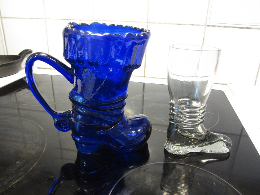 2st Stövlar Stövel Reijmyre glas Grogglas Grogg Öl Ölglas Vintage ölglas