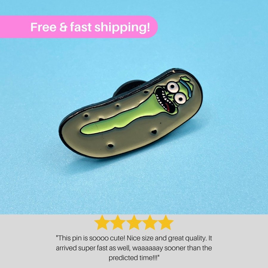 PICKLE RICK Enamel Pin | Rick  Morty | Cartoon Badge Brooche | Hard Enamel Pin