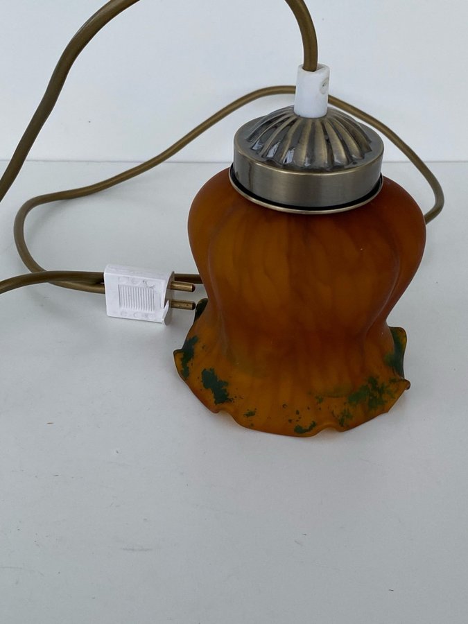 Jugend Fönsterlampa med bronserat kupa ~ RETRO Vintage