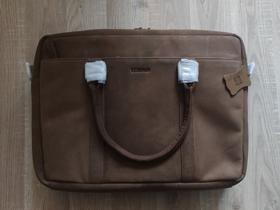 HELT NY! Datorväska 15 tum Läder - Genuine Leather Look Sugarcans - Briefcase