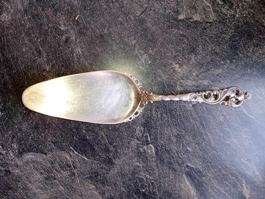 Vintage tårtspade helt i silver (830) Brødrene Lohne Norway 66 gram 60-talet