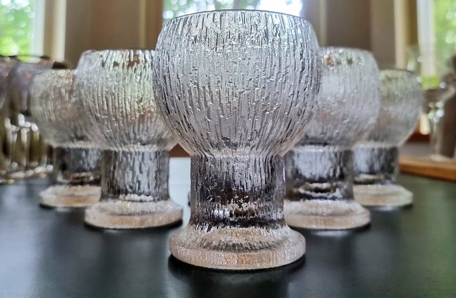 6st Iittala Kekkerit Timo Sarpaneva ölglas vinglas retro design