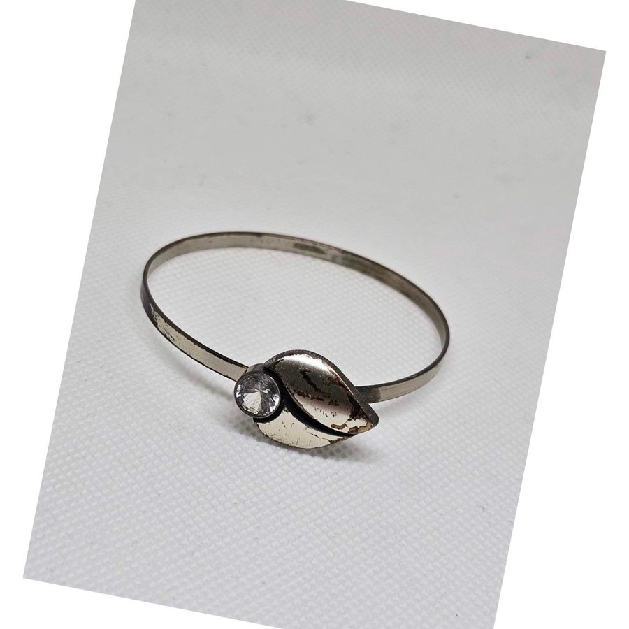 Karl Laine armband silver med fasettslipad bergkristall Finland