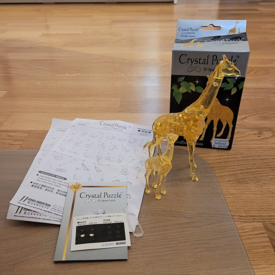 CRYSTAL PUZZLE GIRAFF/ 3D JIGSAW PUZZLE 2 GIRAFFES / KOMPLETT I NYSKICK