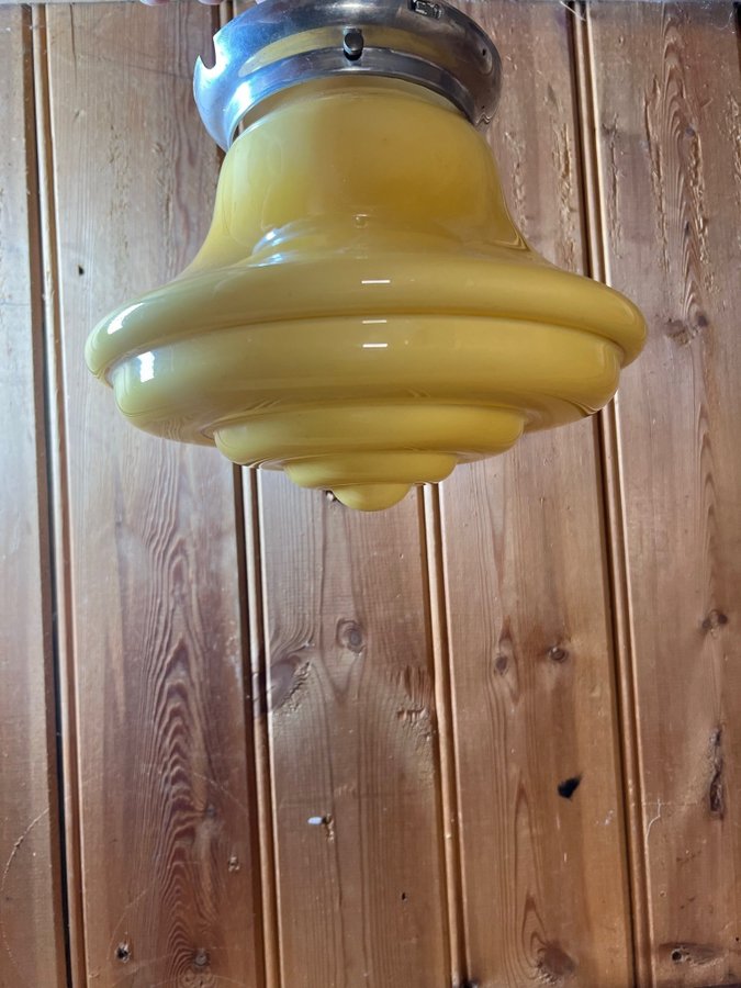 TAKLAMPA BIKUPA ART DECO Lampa Design Funkis Glas Kupa