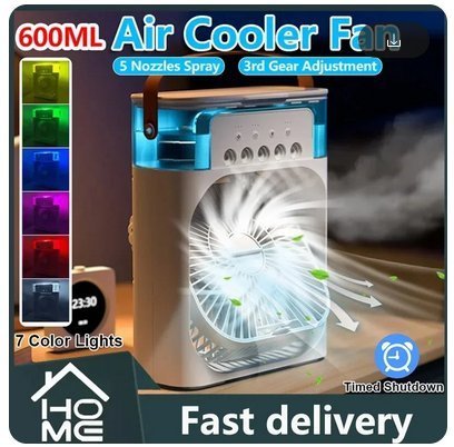 helt ny! Portabel Spray Airconditioner Fläkt Humidifier Fan