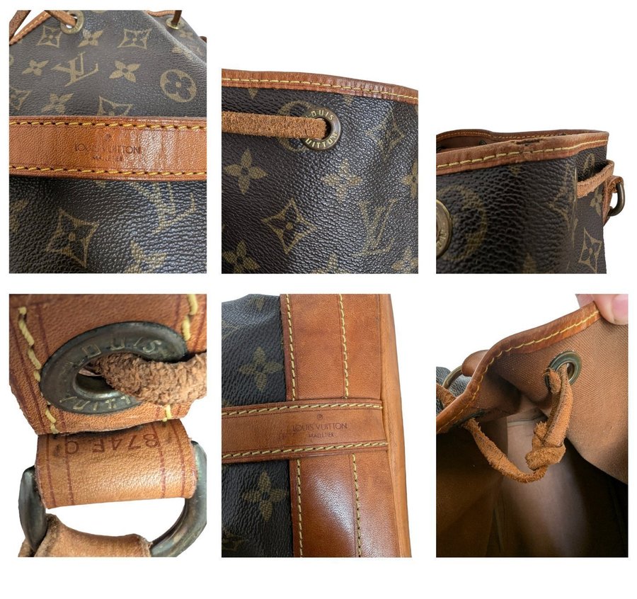 VINTAGE LOUIS VUITTON NOÈ VÄSKA AXELREM AXELREMSVÄSKA MONOGRAM