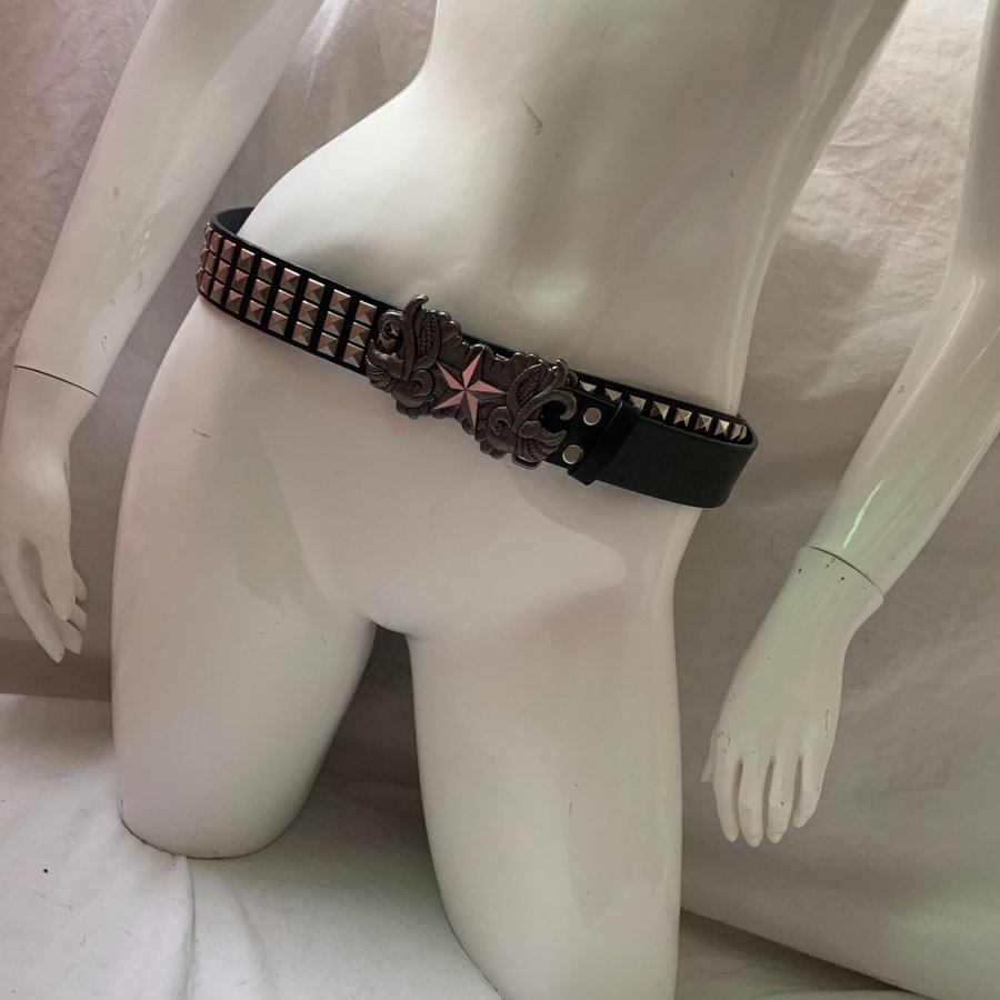 söt rosa dödskalle spänne bälte y2k/punk/rock belt unsex