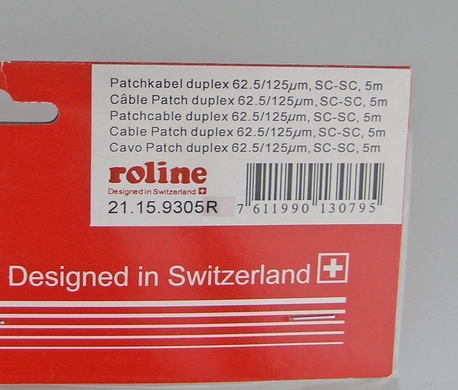 NYA! 5m Fiber Patch Kabel SC-SC Duplex Multimode 62.5/125 um 5 meter fiberkabel