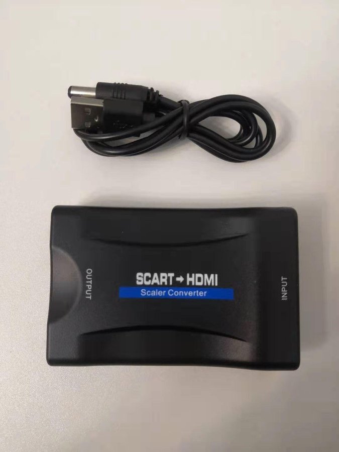 Scart till HDMI omvandlare 1080p Svart